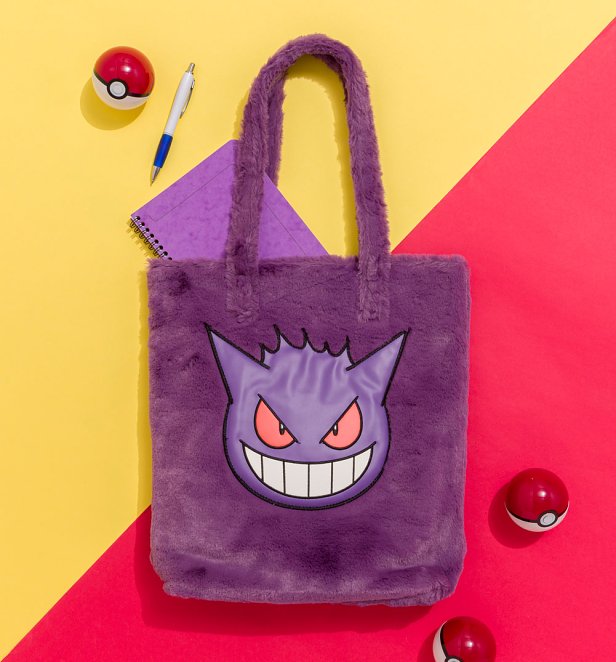 Pokemon Gengar Purple Plush Tote Bag