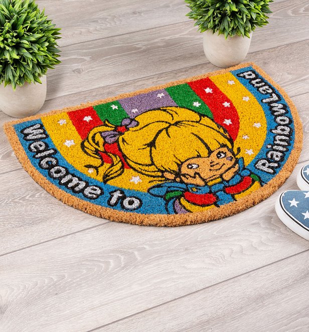 Rainbow Brite Welcome To Rainbow Land Sparkly Door Mat Rainbow Brite Welcome To Rainbow Land Sparkly Door Mat