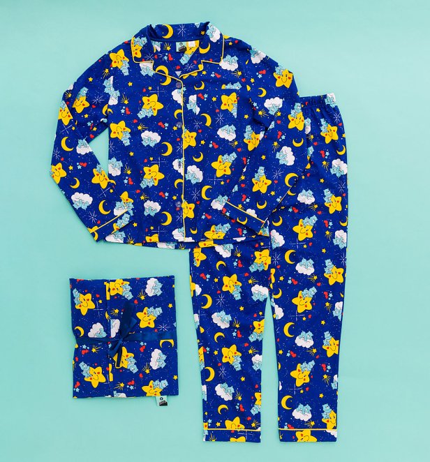 Retro Care Bears Shirt and Trouser Pyjama Set In Bag