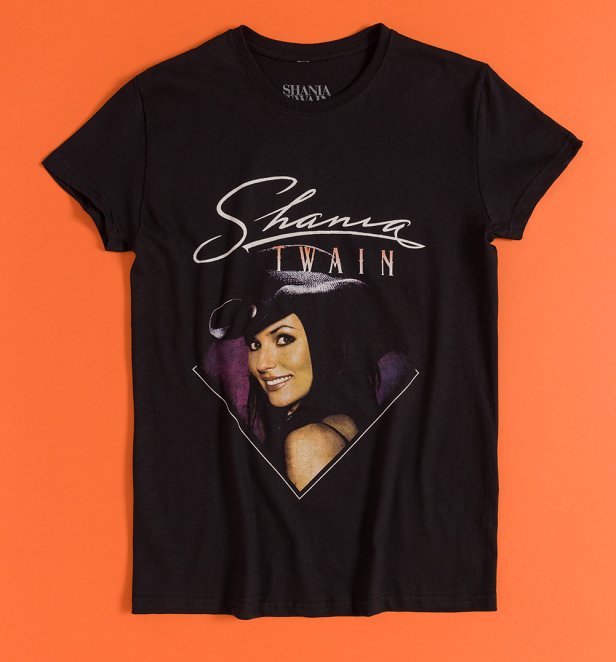 Retro Shania Twain Black T-Shirt