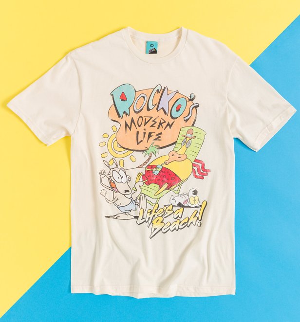 Rocko's Modern Life Life's A Beach Natural T-Shirt