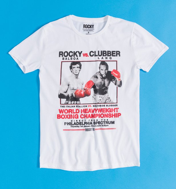 Rocky Balboa Vs Clubber Lang White T-Shirt