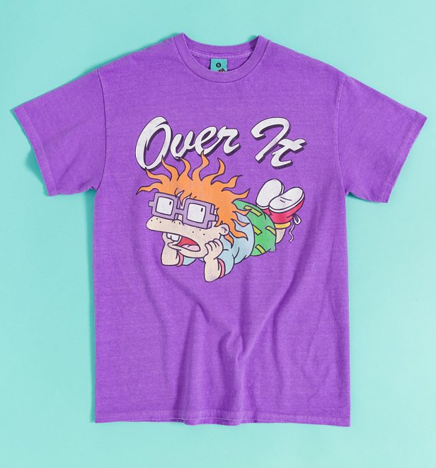 Rugrats Chuckie Over It Vintage Wash Purple T-Shirt