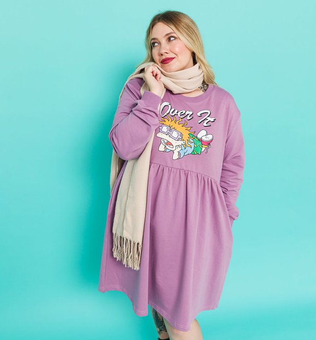 Rugrats Chuckie Over It Violet Sweater Smock Dress