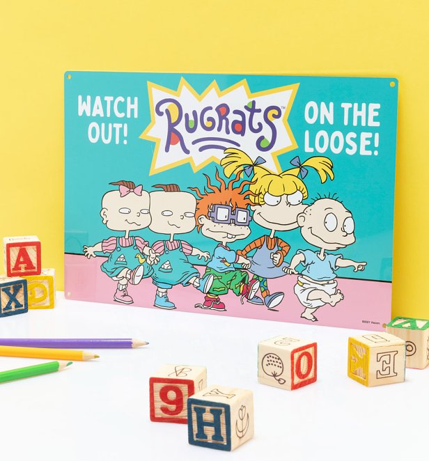 Rugrats On The Loose Metal Sign Rugrats On The Loose Metal Sign
