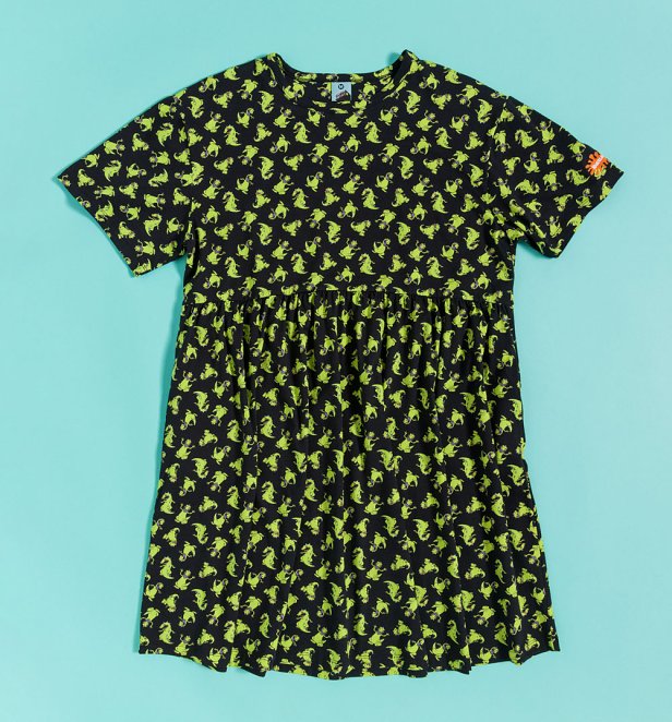 Rugrats Reptar All Over Print Smock Dress