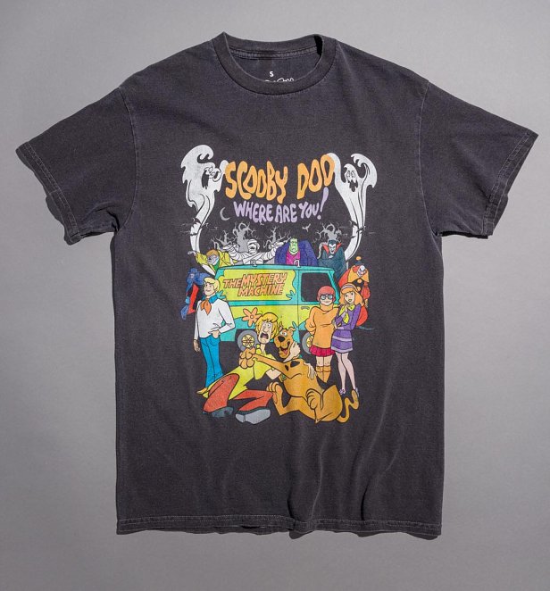 Scooby Doo Where Are You Vintage Wash Charcoal T-Shirt Scooby Doo Where Are You Vintage Wash Charcoal T-Shirt