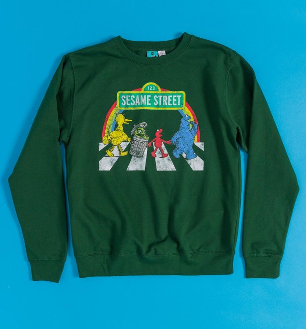 Sesame Street Abbey Road Green Sweater