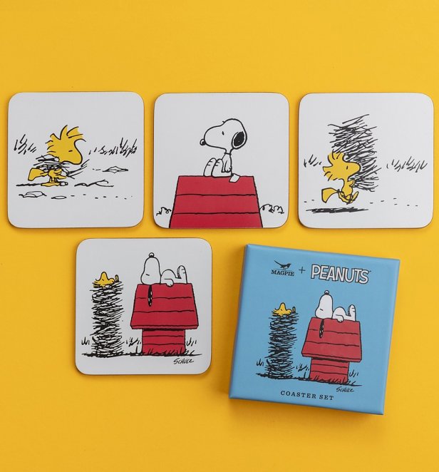Set of Four Peanuts Snoopy Coasters Set of Four Peanuts Snoopy Coasters
