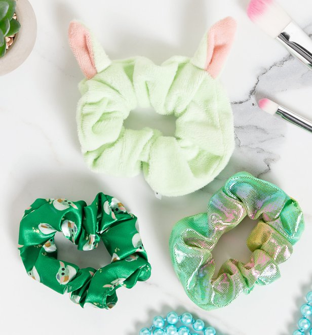 Set of Three Star Wars Mandalorian Baby Yoda Scrunchies