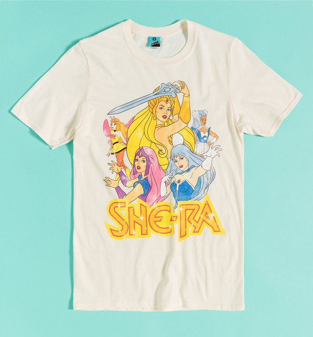 She-Ra Group Ecru T-Shirt She-Ra Group Ecru T-Shirt