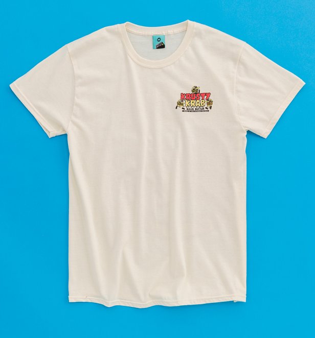 SpongeBob SquarePants Big Burger Natural T-Shirt with Back Print