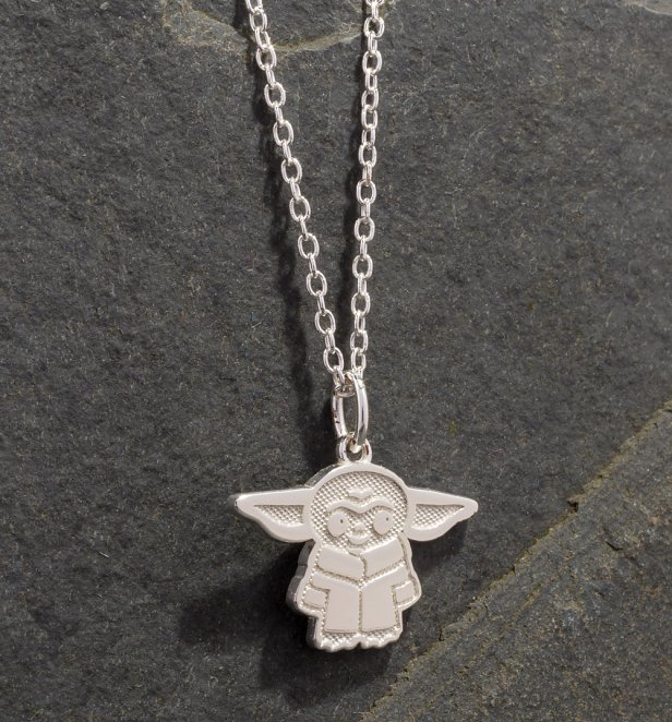 Star Wars The Mandalorian Baby Yoda Sterling Silver Necklace