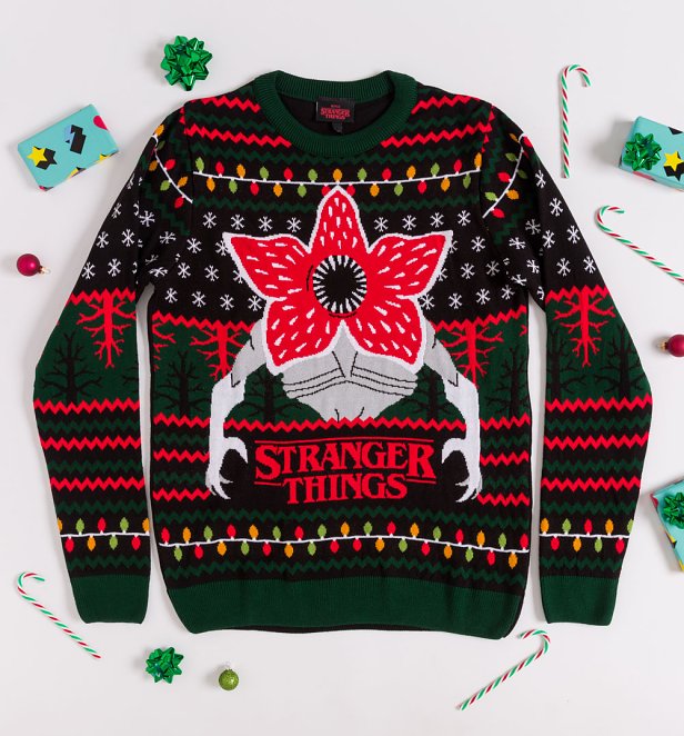Stranger Things Demogorgon Fairisle Knitted Jumper Stranger Things Demogorgon Fairisle Knitted Jumper