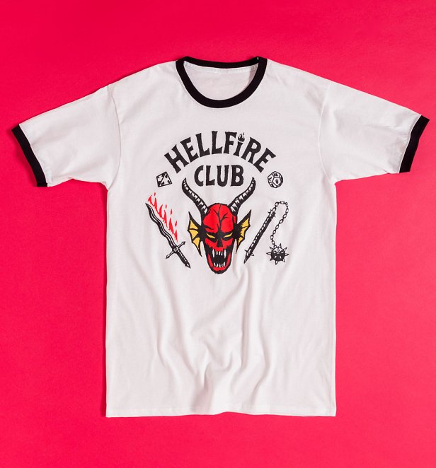  Stranger Things Kids Pyjama Set, Boys & Girls Hellfire Club  Short Sleeve T-Shirt & Loungepants