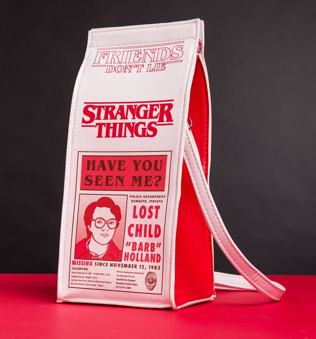Stranger Things Milk Carton Crossbody Bag with Straps Stranger Things Milk Carton Crossbody Bag with Straps