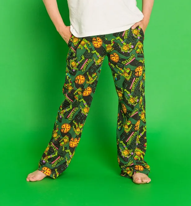 Teenage Mutant Ninja Turtles Faces Purple Pajama Pants