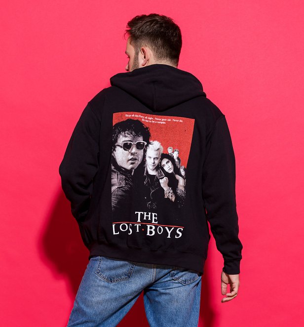 The Lost Boys Movie Poster Black Zip Through Hoodie The Lost Boys Movie Poster Black Zip Through Hoodie