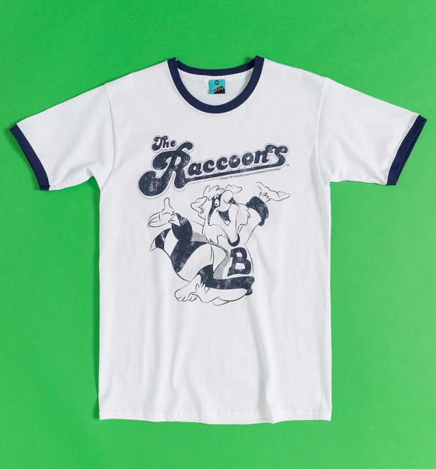 The Raccoons Bert White Ringer T-Shirt
