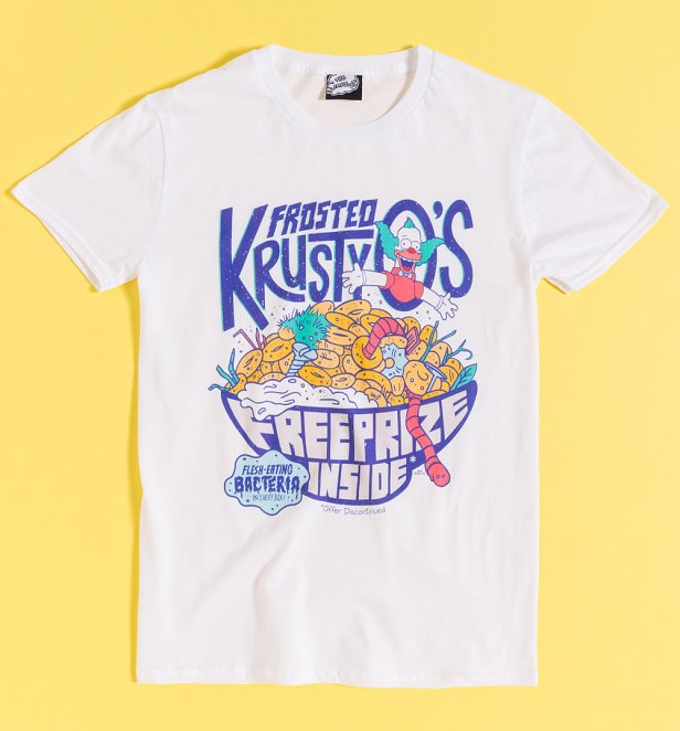 The Simpsons Frosted Krusty O's White T-Shirt