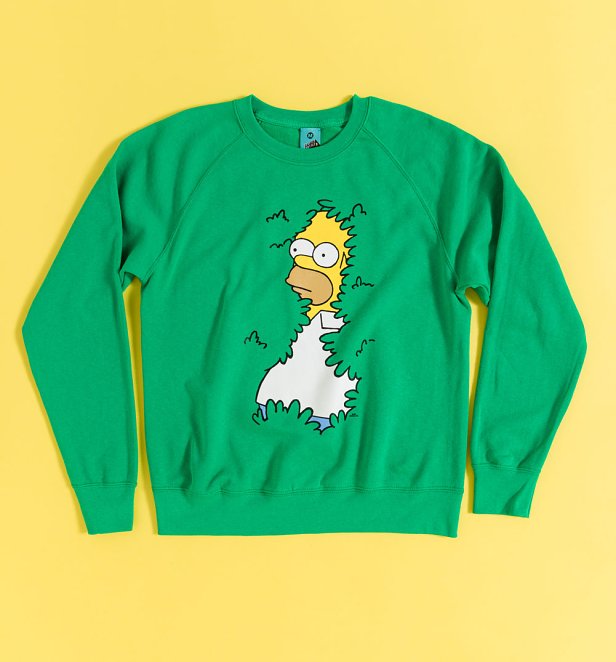 The Simpsons Homer Hedge Green Sweater