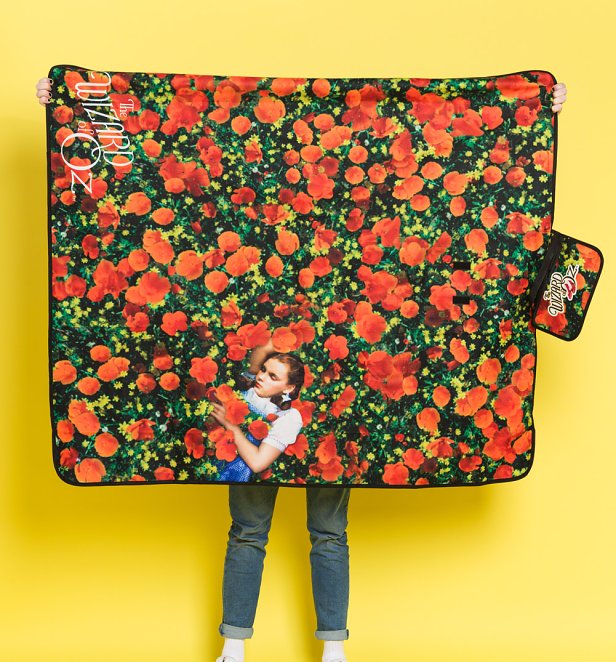 The Wizard Of Oz Poppy Field Foldable Travel Blanket