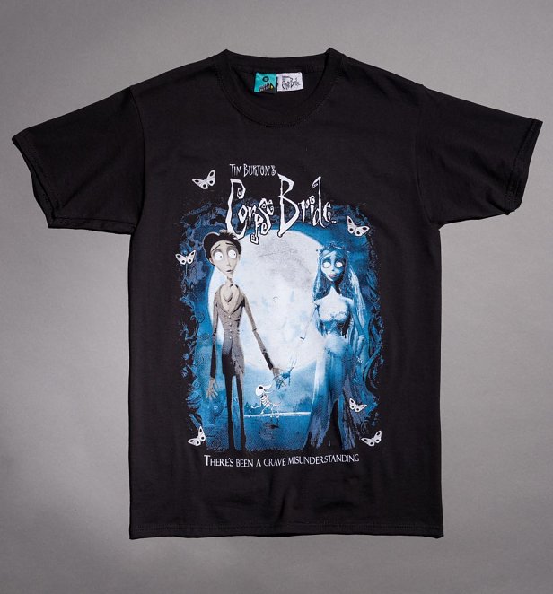 Tim Burton's Corpse Bride Glow In The Dark Black T-Shirt