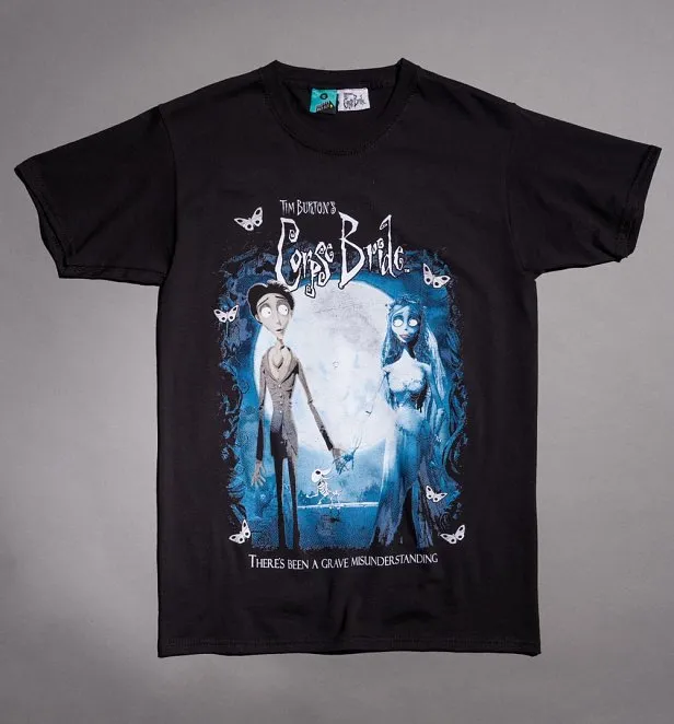 Tim Burton's Corpse Bride Glow In The Dark Black T-Shirt