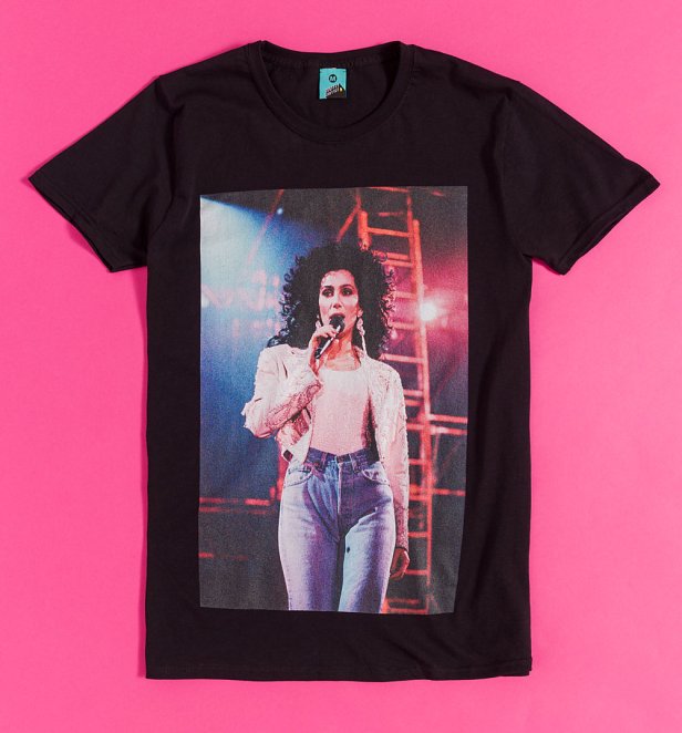 Cher Photo Black T-Shirt