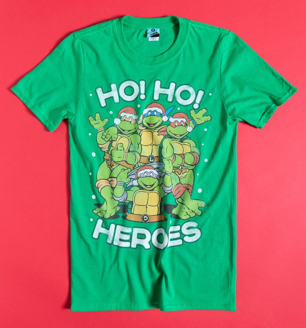 Teenage Mutant Ninja Turtles Ho Ho Heroes Green T-Shirt Teenage Mutant Ninja Turtles Ho Ho Heroes Green T-Shirt