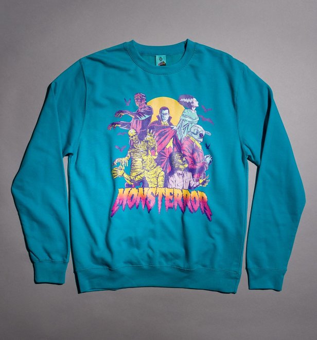 Universal Monsters Monsterror Lagoon Blue Sweater Universal Monsters Monsterror Lagoon Blue Sweater