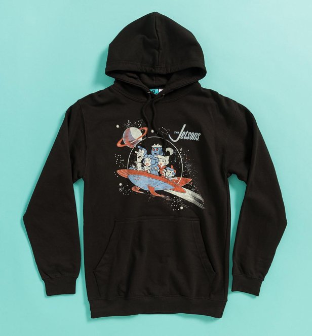 The Jetsons Space Scene Black Hoodie