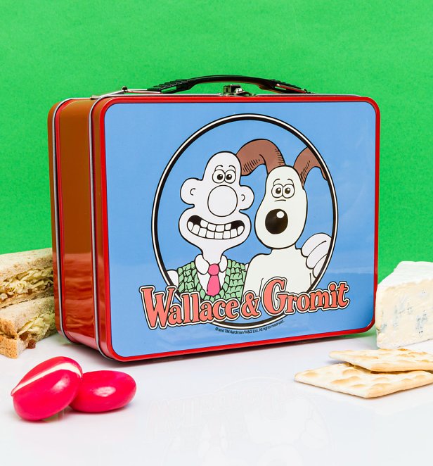 Wallace & Gromit Retro Red Metal Lunch Box