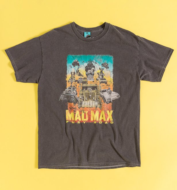Warner 100 Mad Max Fury Road Vintage Wash Charcoal T-Shirt