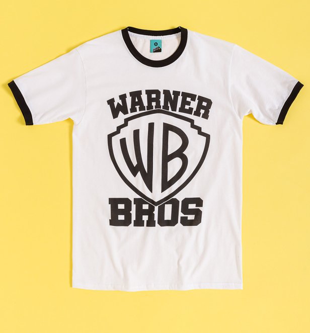 Warner Retro Logo White Ringer T-Shirt