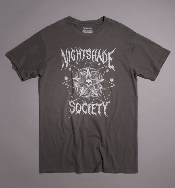 Wednesday Nightshade Society Charcoal T-Shirt