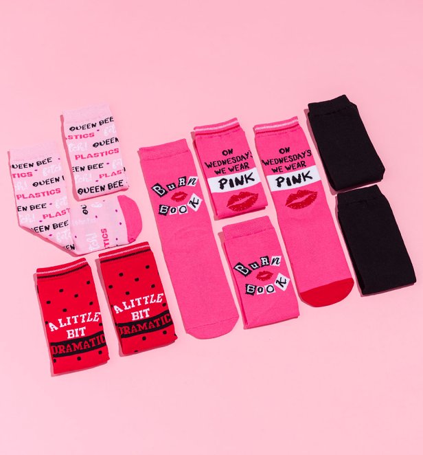 Women's 5pk Mean Girls Socks