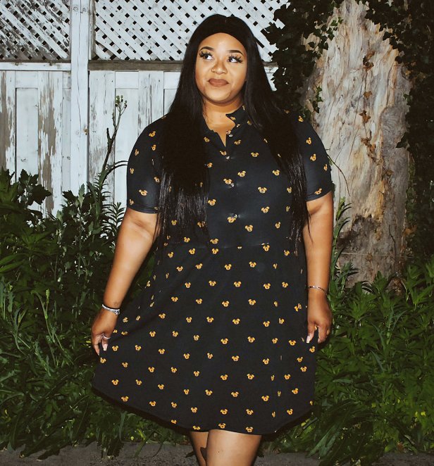 Women's Disney Mickey Pumpkin Button Up Dress from Cakeworthy Women's Disney Mickey Pumpkin Button Up Dress from Cakeworthy