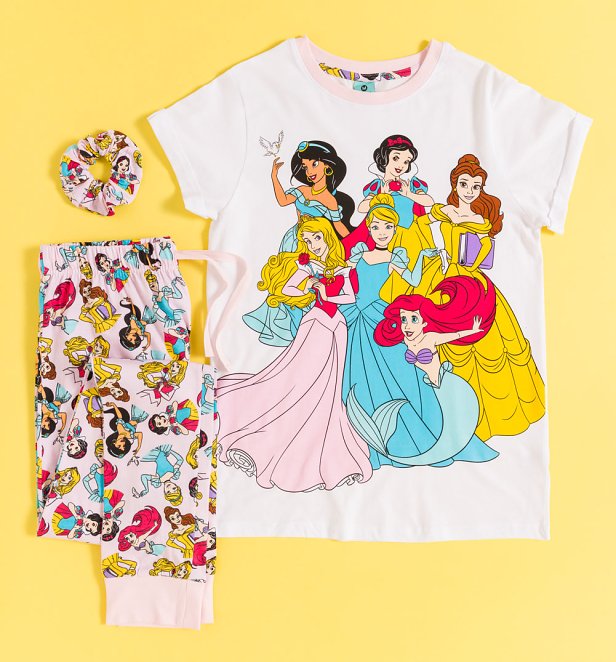 Women's Disney Princess Pyjama and Scrunchie Set