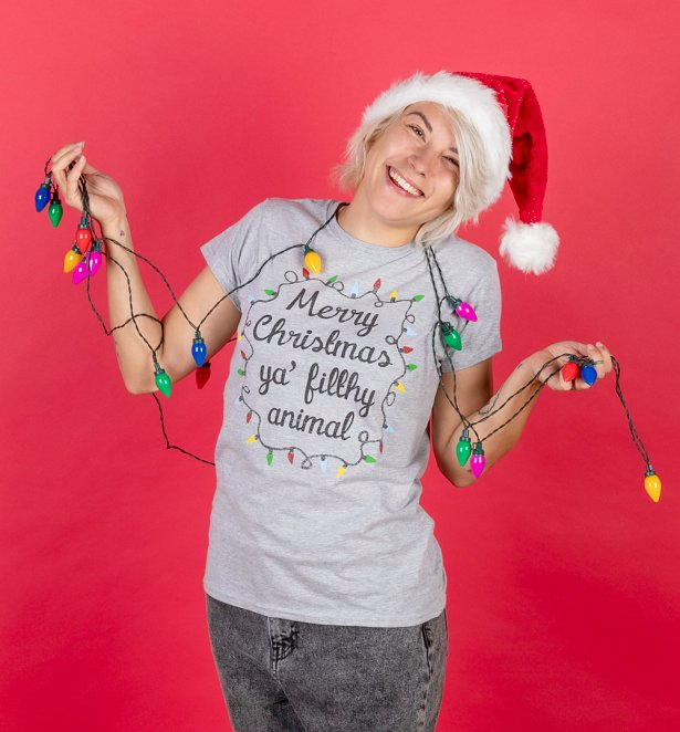 Merry Christmas Ya Filthy Animal Damen T-Shirt