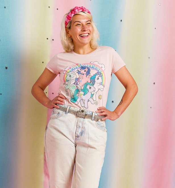Women's My Little Pony Meadows Light Pink Fitted T-Shirt
