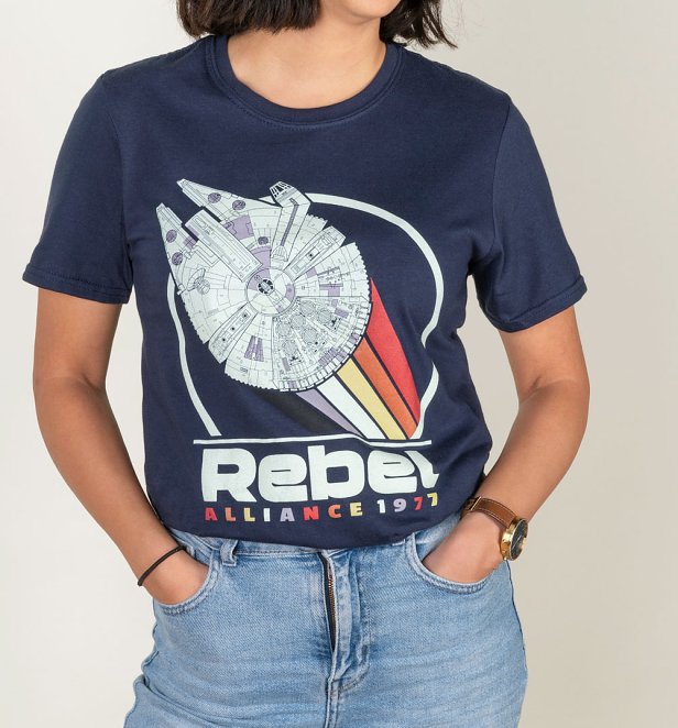 Women's Star Wars Rebel Alliance 1977 Navy T-Shirt Women's Star Wars Rebel Alliance 1977 Navy T-Shirt