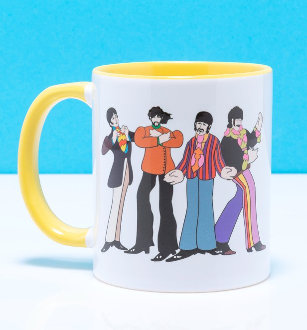 Yellow Submarine Love Yellow Handled Mug